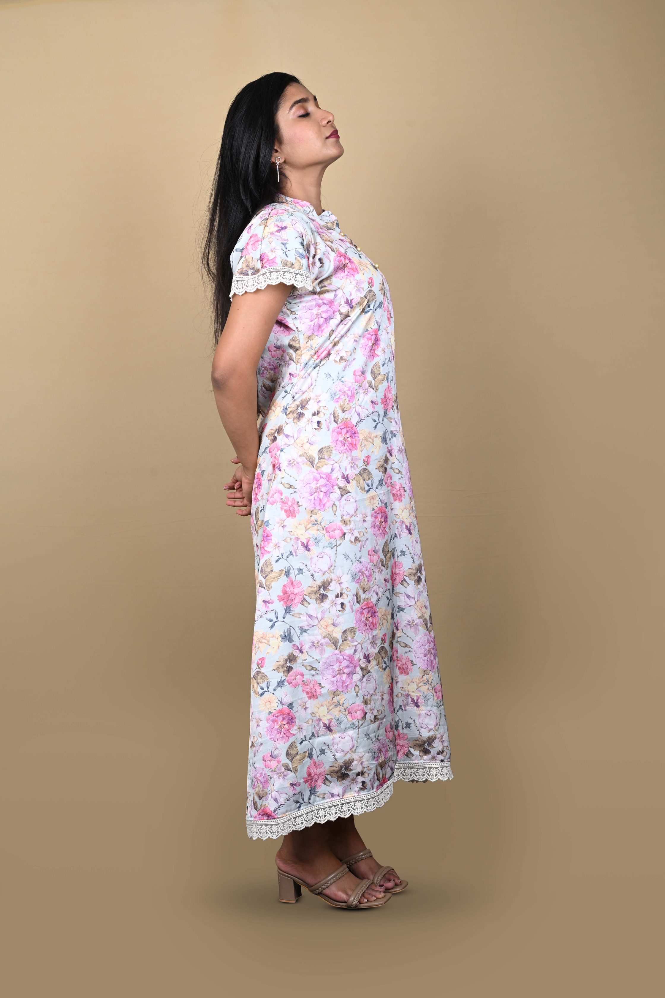 Pastel Floral Print Dress
