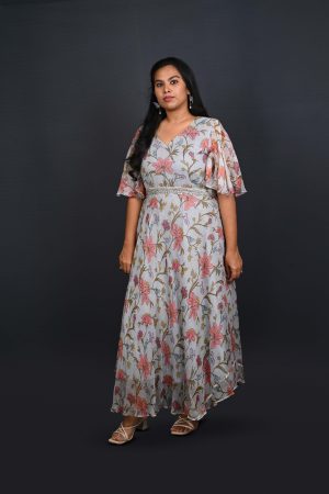 Floral Printed Gown