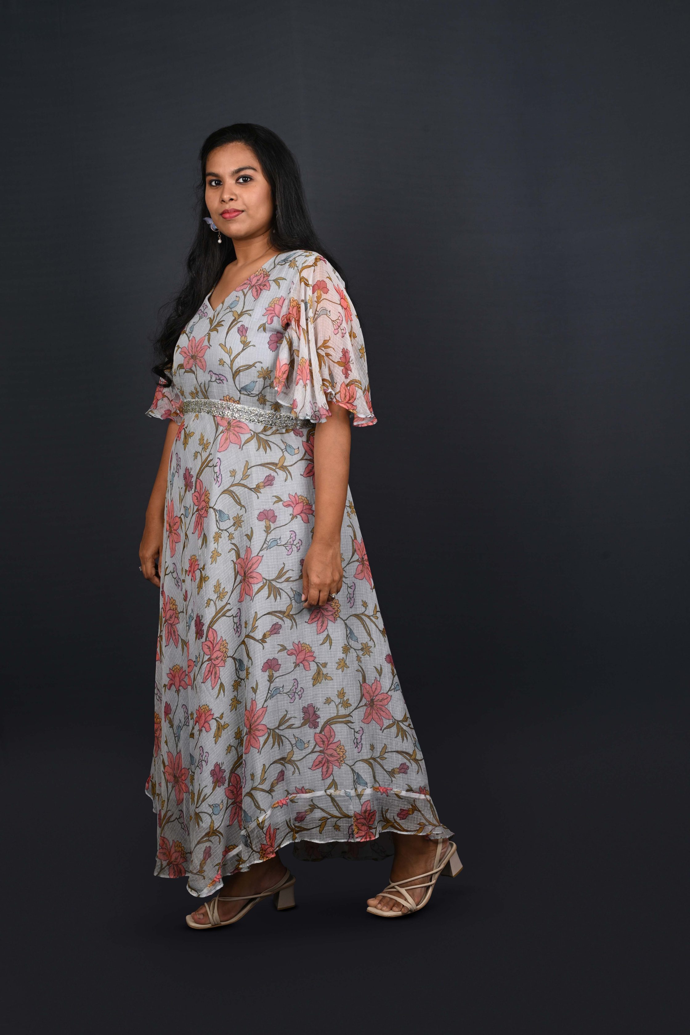 Floral Printed Gown