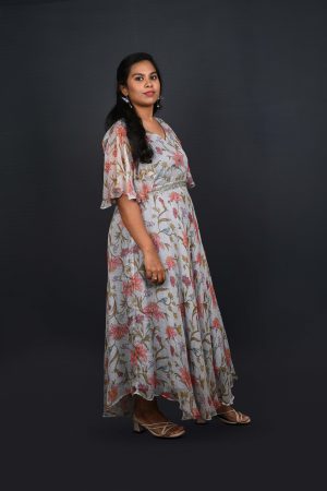 Floral Printed Gown