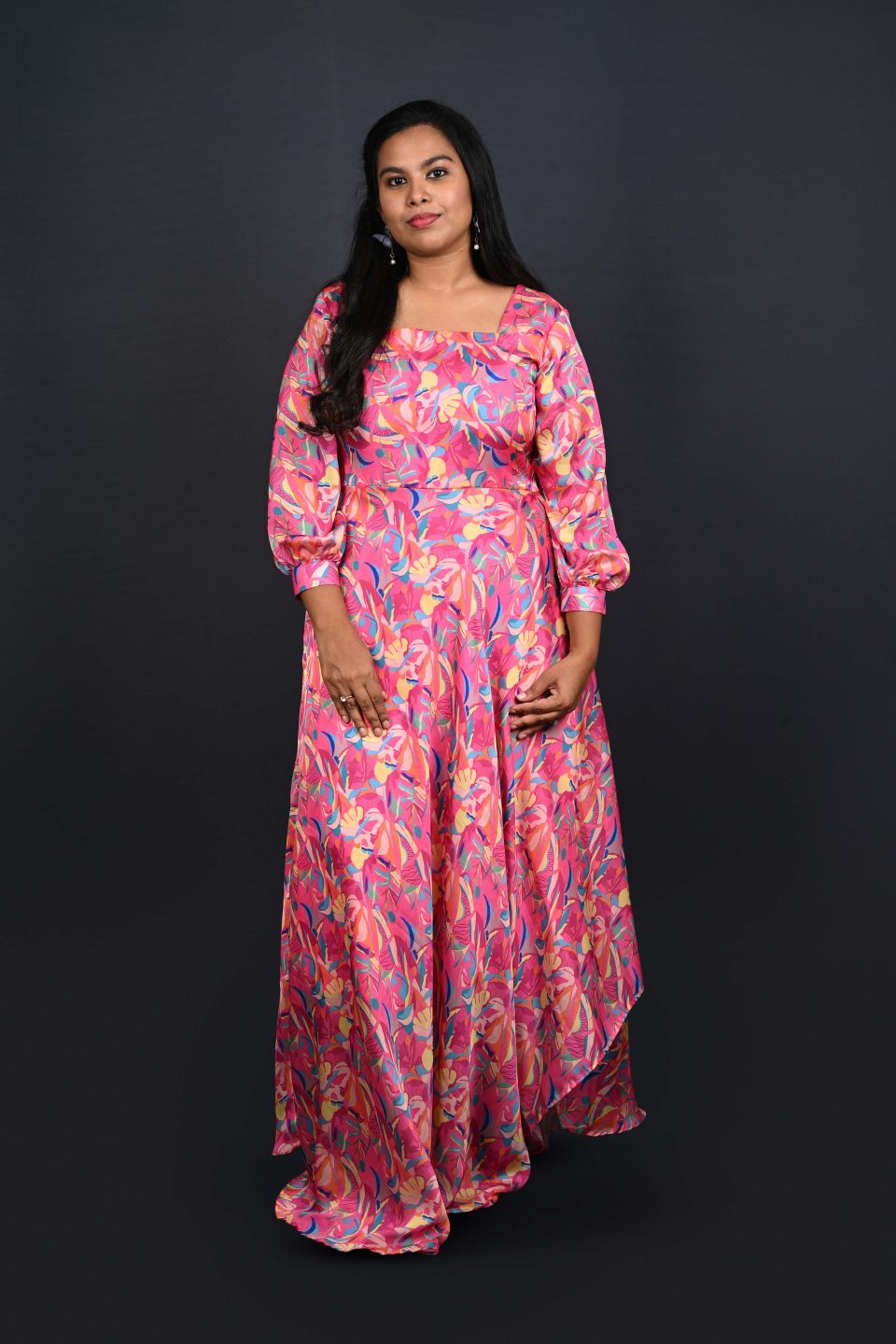 Pink Floral Gown