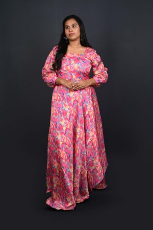 Pink Floral Gown