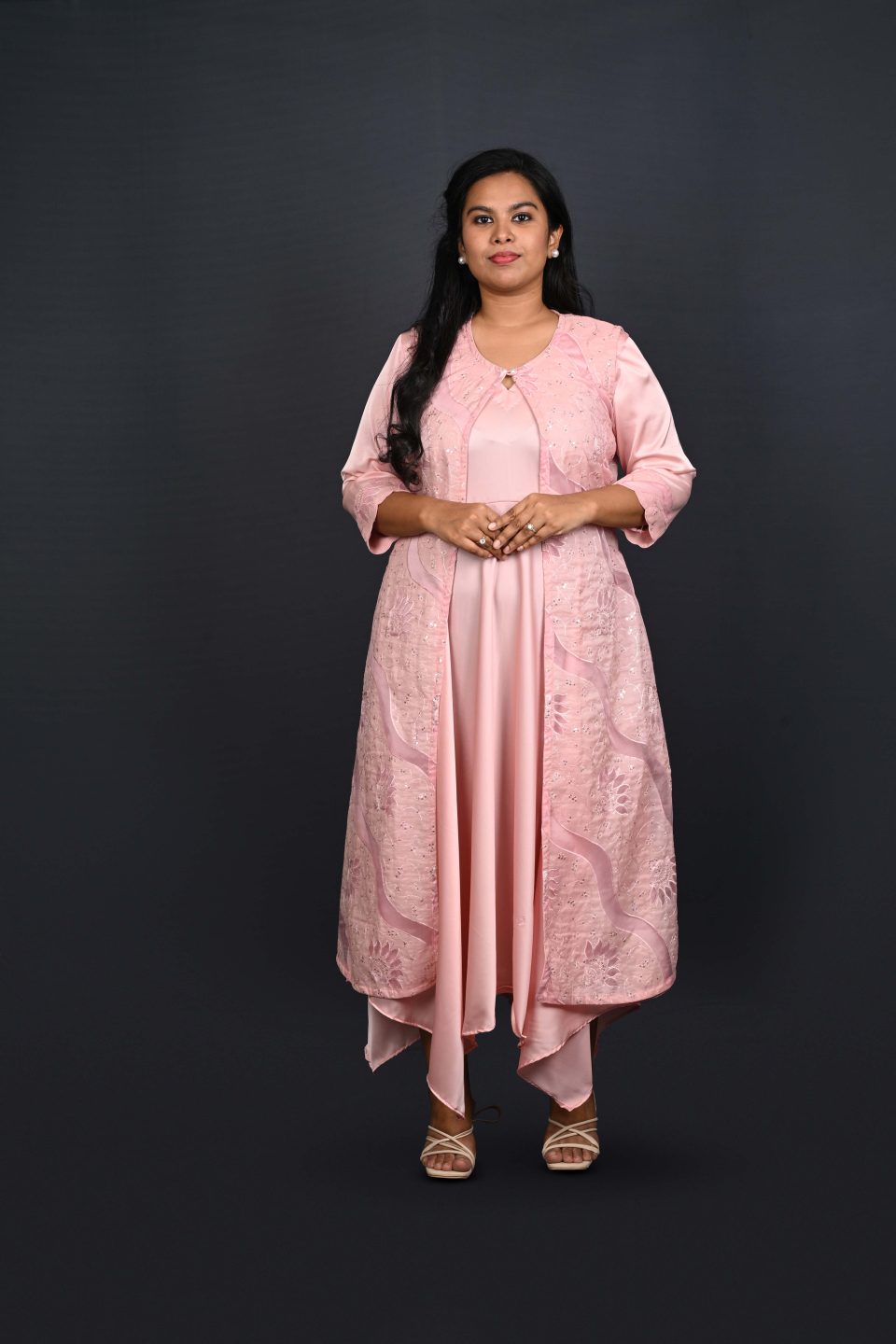 Blush Pink Gown Set