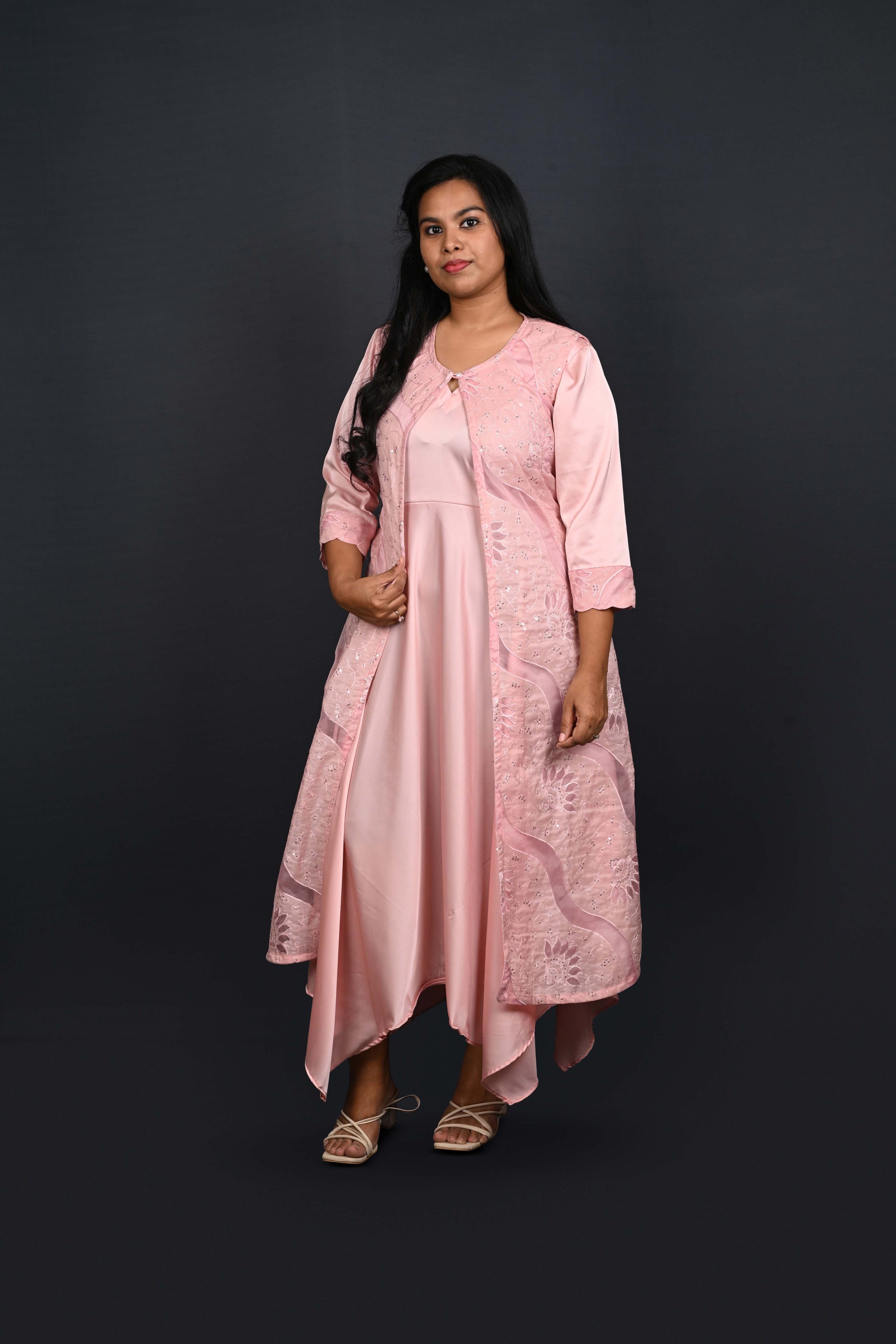 Blush Pink Gown Set