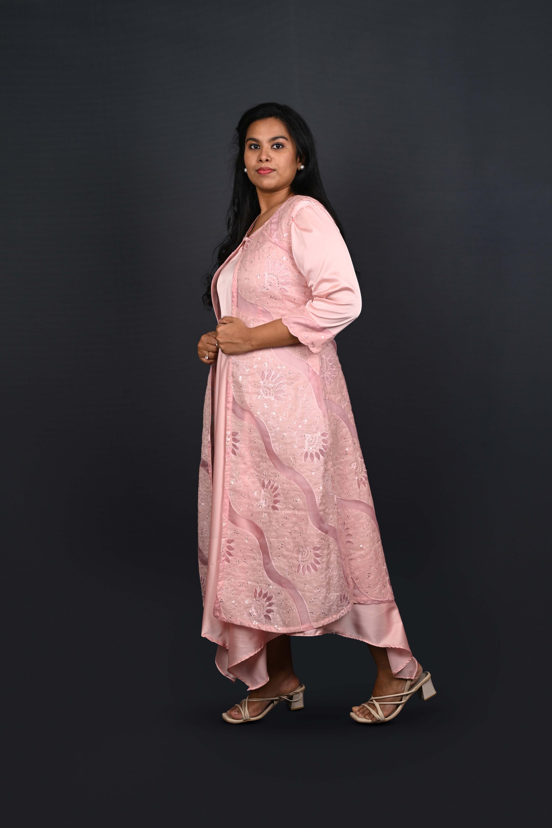 Blush Pink Gown Set