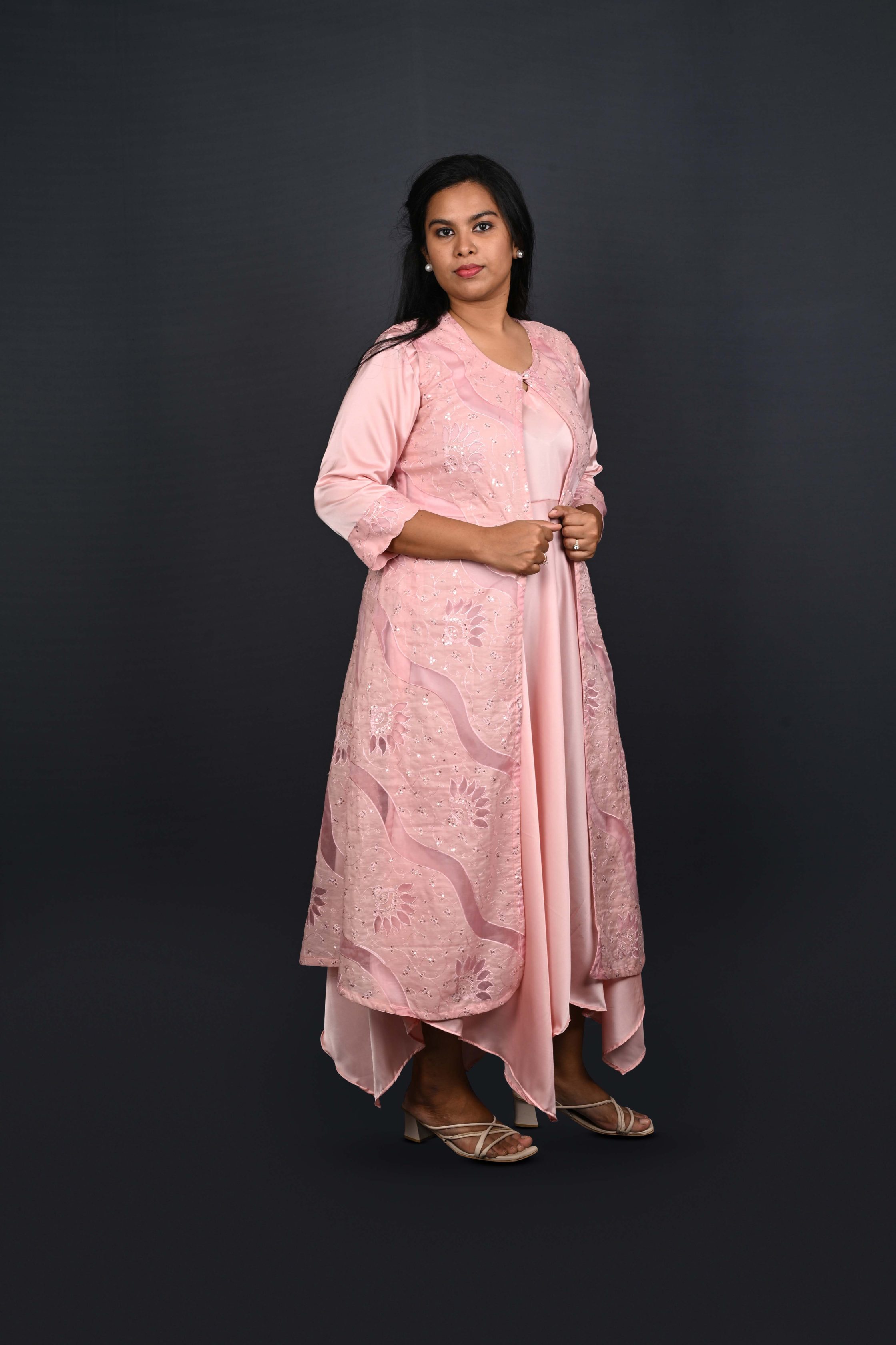Blush Pink Gown Set