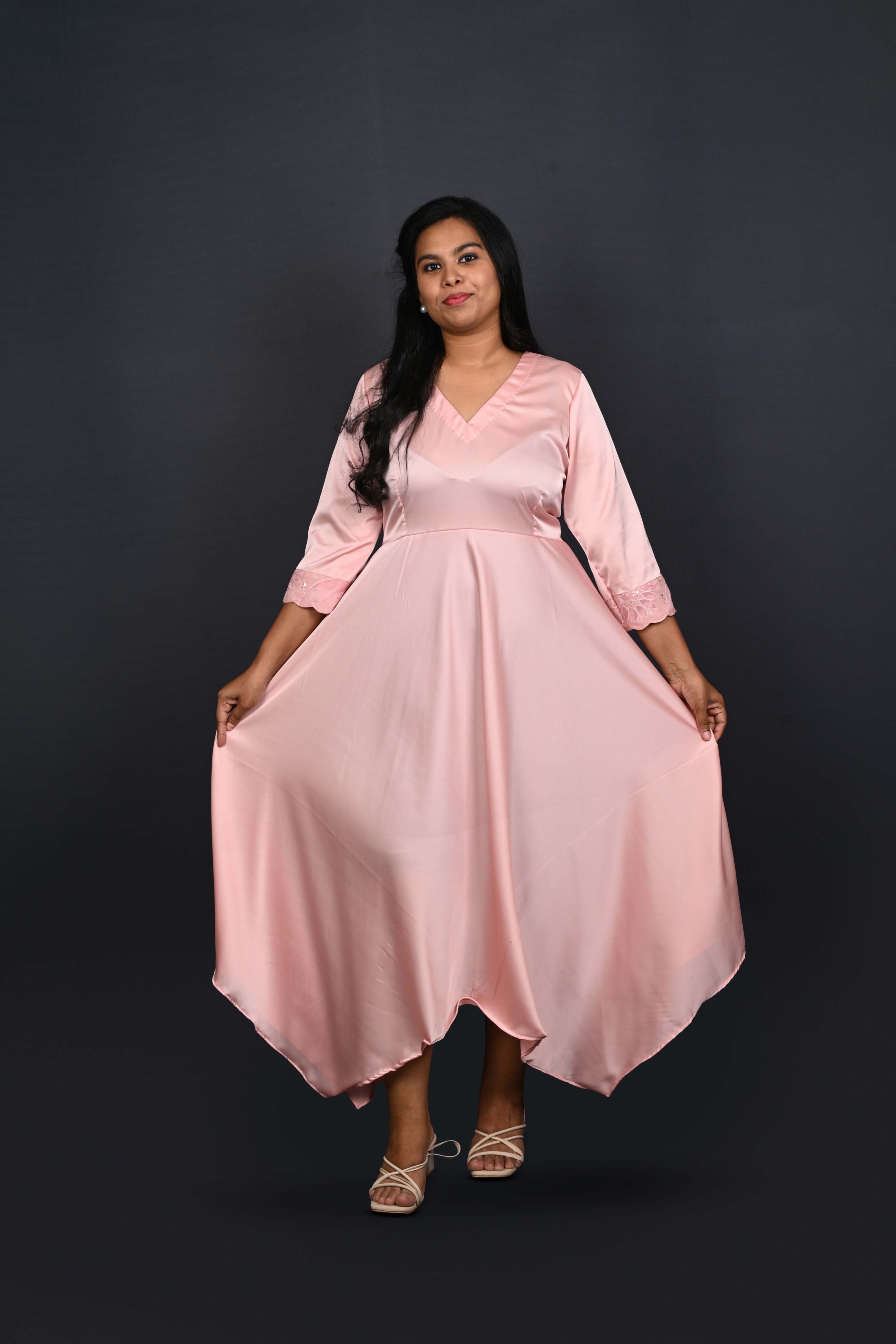 Blush Pink Gown Set