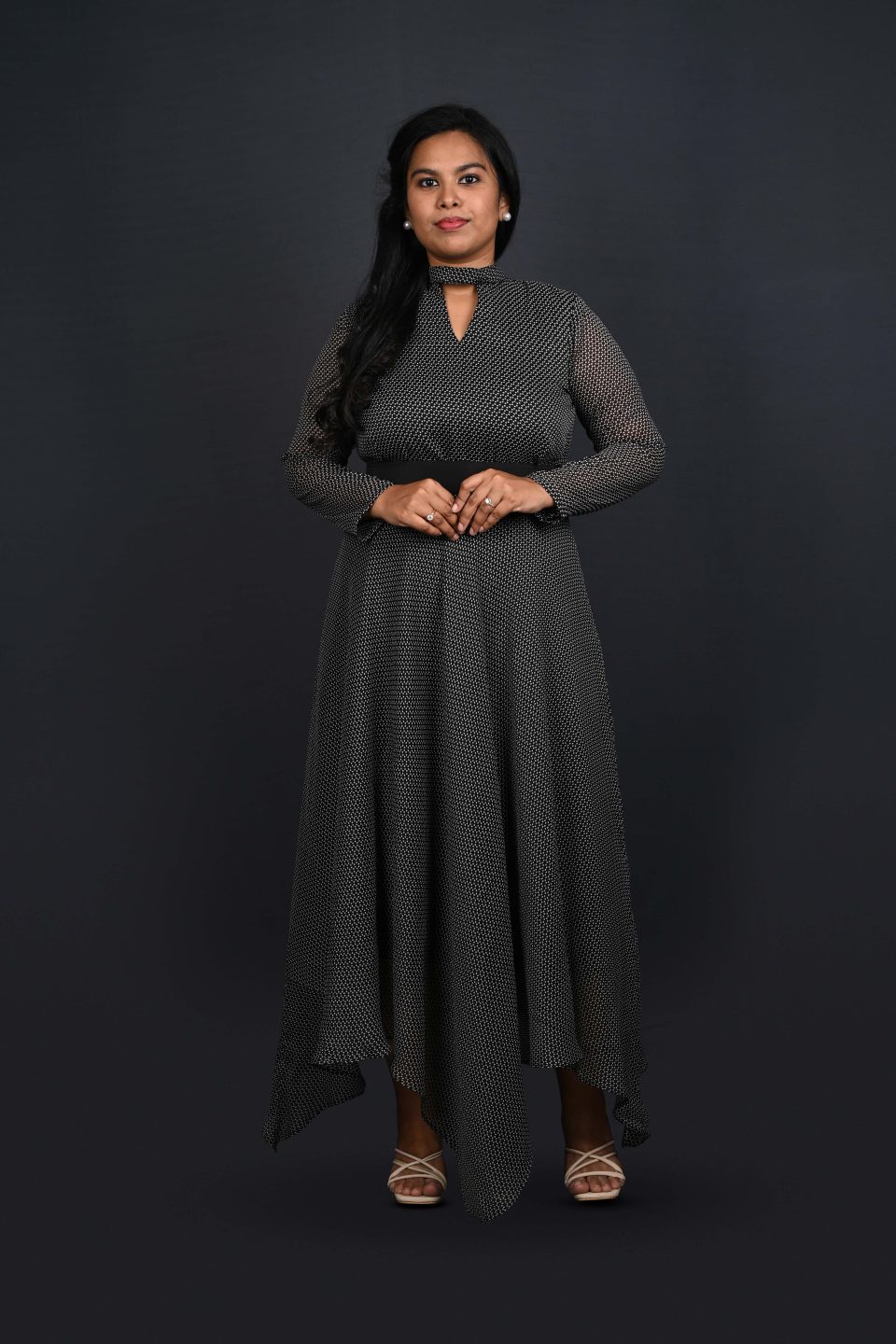 Black Polka Dot Gown